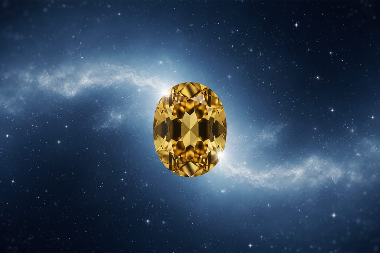 Natural Yellow Sapphire Pukhraj gemstones - certified astrological stones with golden-yellow color and brilliant clarity