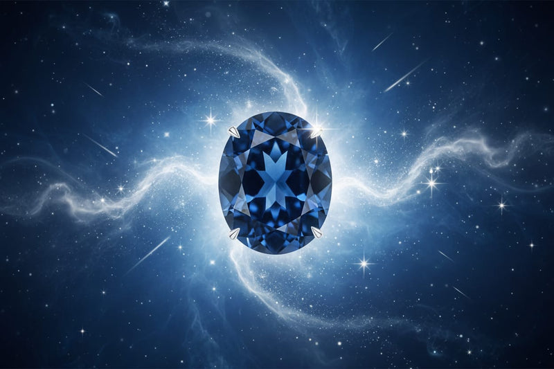 Natural Blue Sapphire Neelam gemstones - certified astrological stones with deep blue color and exceptional clarity