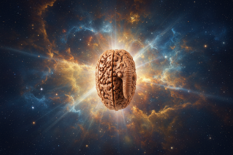 Ganesh Mukhi Rudraksha with natural trunk - sacred Lord Ganesha bead