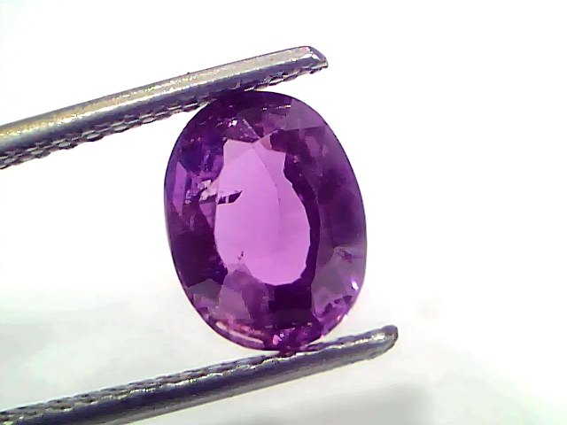 2.91 Ct GII Certified Unheated Untreted Natural Purple Sapphire Ruby