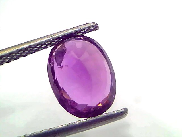 2.91 Ct GII Certified Unheated Untreted Natural Purple Sapphire Ruby