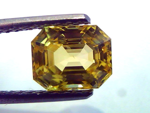 3.02 Ct Unheated Untreated Natural Ceylon Yellow Sapphire AAAAA