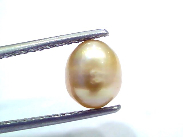 3.43 Ct 7.66 Chaw Natural Real Basra Pearl Moti Certified *RARE